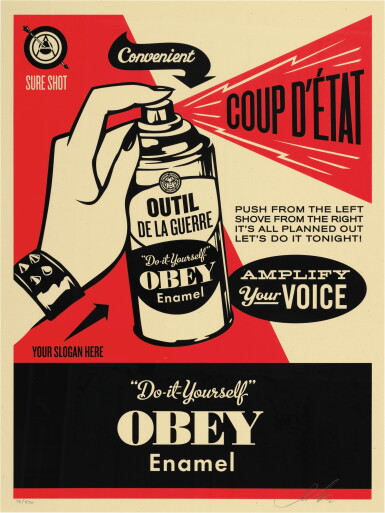 View full screen - View 1 of Lot 100. OBEY COUP D’ÉTAT.