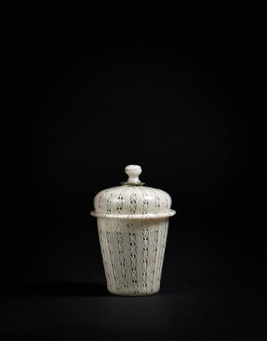 View full screen - View 1 of Lot 331. A Venetian or Façon de Venise Latticinio Glass Beaker and Cover, circa 1700.