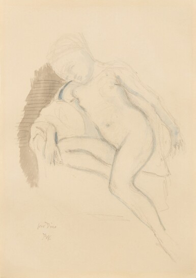 View full screen - View 1 of Lot 134. Etude pour "Nu au repos".