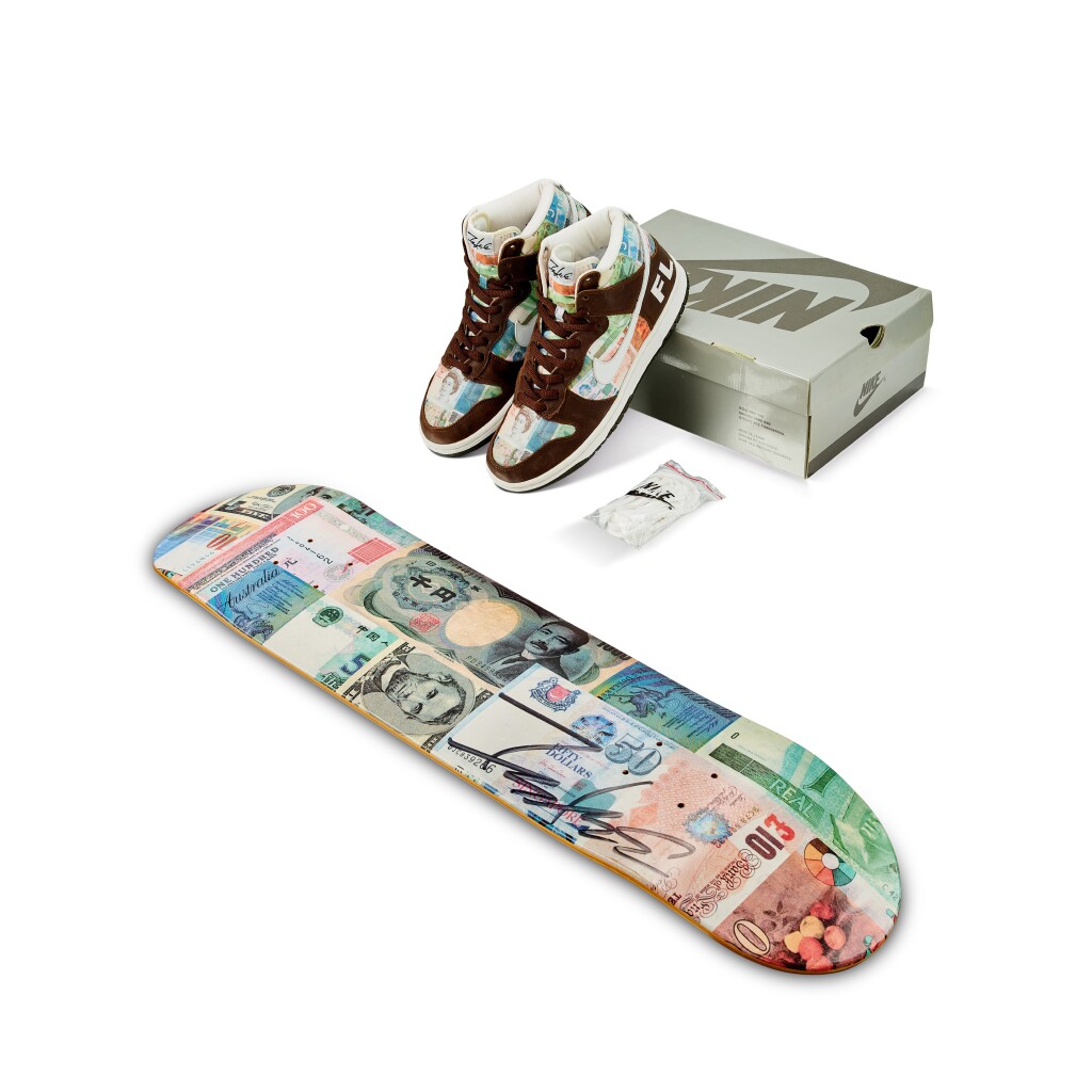 Nike SB Dunk High Pro 'FLOM' with Signed Box and Skateboard Deck | Size 9 | Nike SB | 20 Years
