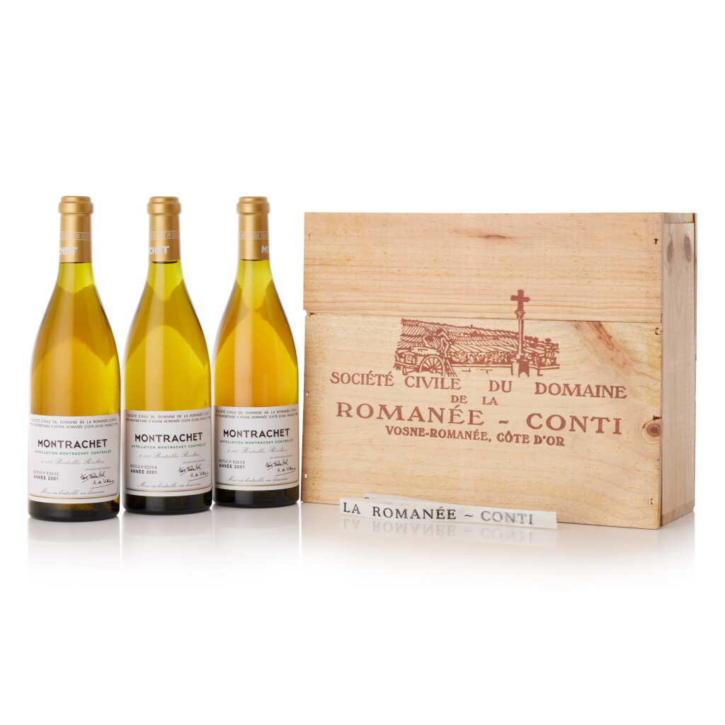 View full screen - View 1 of Lot 7090. Montrachet 2001 Domaine de la Romanée-Conti (3 BT).