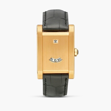 View full screen - View 1 of Lot 2228. Tank à Guichets "CPCP", Reference 2817 | A limited edition pink gold jumping hour wristwatch, Circa 2004.