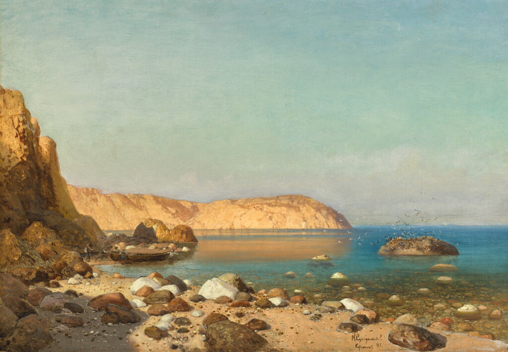 View full screen - View 1 of Lot 22. PETR ALEXANDROVICH SUKHODOLSKY | A COASTAL VIEW IN CRIMEA.