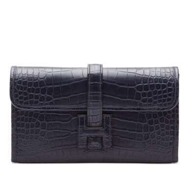 View full screen - View 1 of Lot 420. Bleu Indigo Jige Duo in Matte Alligator Mississippiensis, 2017.