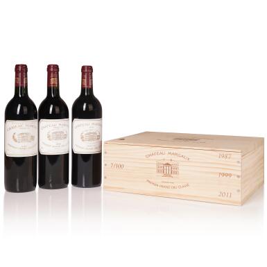 View full screen - View 1 of Lot 660. 1987/1999/2011年 玛歌兔年限量套装 Château Margaux "Year of The Rabbit" Set 1987/1999/2011 (3 BT).