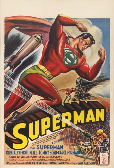 View full screen - View 1 of Lot 74. Superman (1948), poster, Belgian.