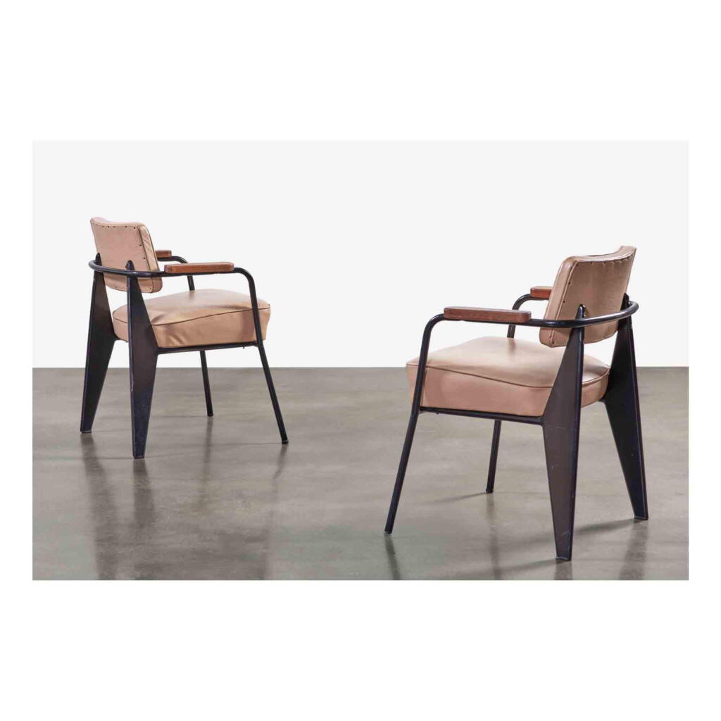 View full screen - View 1 of Lot 91. Pair of "Direction" Armchairs, Model No. 352.