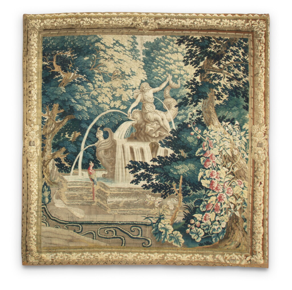 View full screen - View 1 of Lot 47. A Flemish tapestry fragment, probably Brussels, early 18th century .