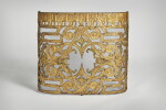 A Continental Repoussé Gilt Metal Fire Screen, First Quarter 18th Century