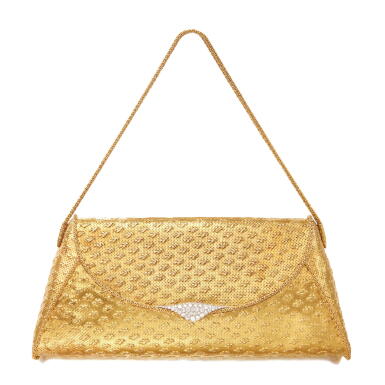 View full screen - View 1 of Lot 134. Gold and Diamond Evening Bag, France.