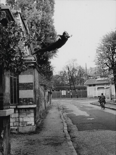 View full screen - View 1 of Lot 9. Leap into the Void (5, rue Gentil-Bernard, Fontenay-aux-Roses, October 1960) (Artistic action by Yves Klein - Collaboration Harry Shunk and János Kender).