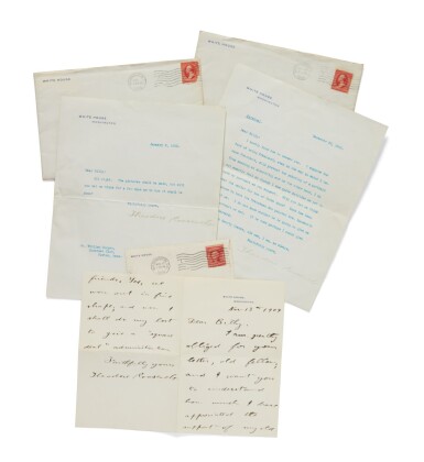 View full screen - View 1 of Lot 79. Roosevelt, Theodore | Teddy Roosevelt wants a "Square Deal"—but isn't so sure about a presidential portrait.