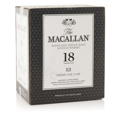 View full screen - View 1 of Lot 9349. The Macallan 18 Year Old Sherry Oak 2022 Release 43.0 abv NV (6 BT70).