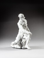 Allégorie d’un fleuve, probablement le Tibre en porcelaine de Doccia, vers 1750