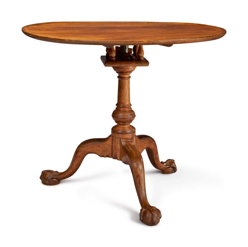 View full screen - View 1 of Lot 330. A Chippendale Dish-Top Tilt-Top Tea Table, Philadelphia, circa 1760.