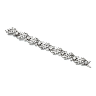 View full screen - View 1 of Lot 51. DIAMOND BRACELET, 1960S.