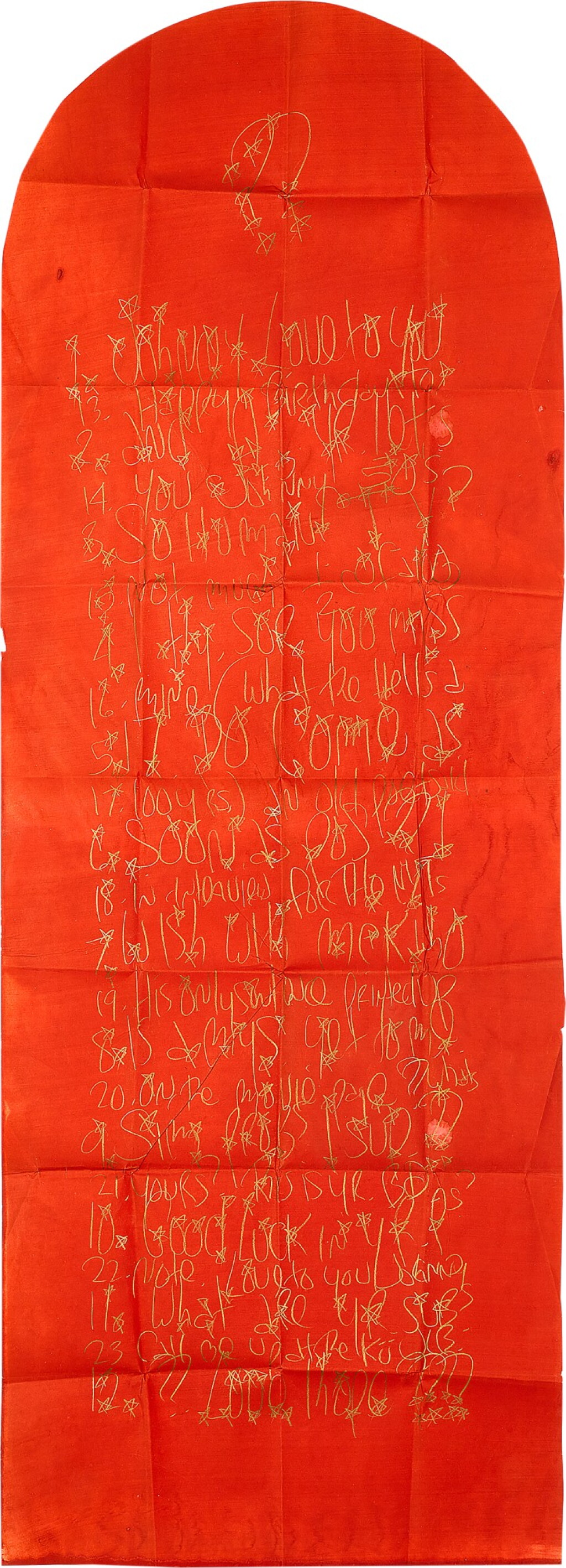 View full screen - View 1 of Lot 25. JAMES LEE BYARS | PENIS LETTER TO JON THOMPSON.
