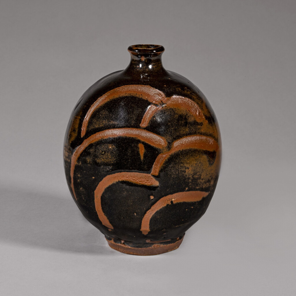 View full screen - View 1 of Lot 154. Hamada Shoji (1894-1978) | A stoneware vase | Showa period, 20th century.
