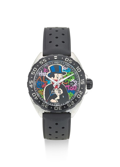 View full screen - View 1 of Lot 8249. TAG HEUER | FORMULA 1 ALEC MONOPOLY SPECIAL EDITION, REFERENCE WAZ1117, A SPECIAL EDITION WRISTWATCH WITH DATE AND ALEC MONOPOLY DIAL AND MADE EXCLUSIVELY TO 200 PIECES, CIRCA 2017.