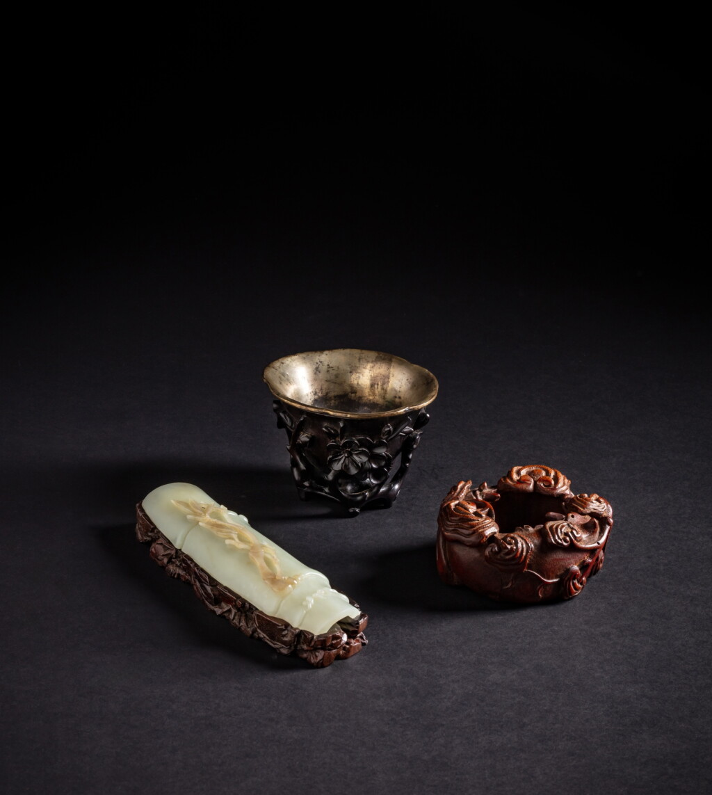 View full screen - View 1 of Lot 90. A group of three scholar’s implements, Qing dynasty, 18th / 20th century.