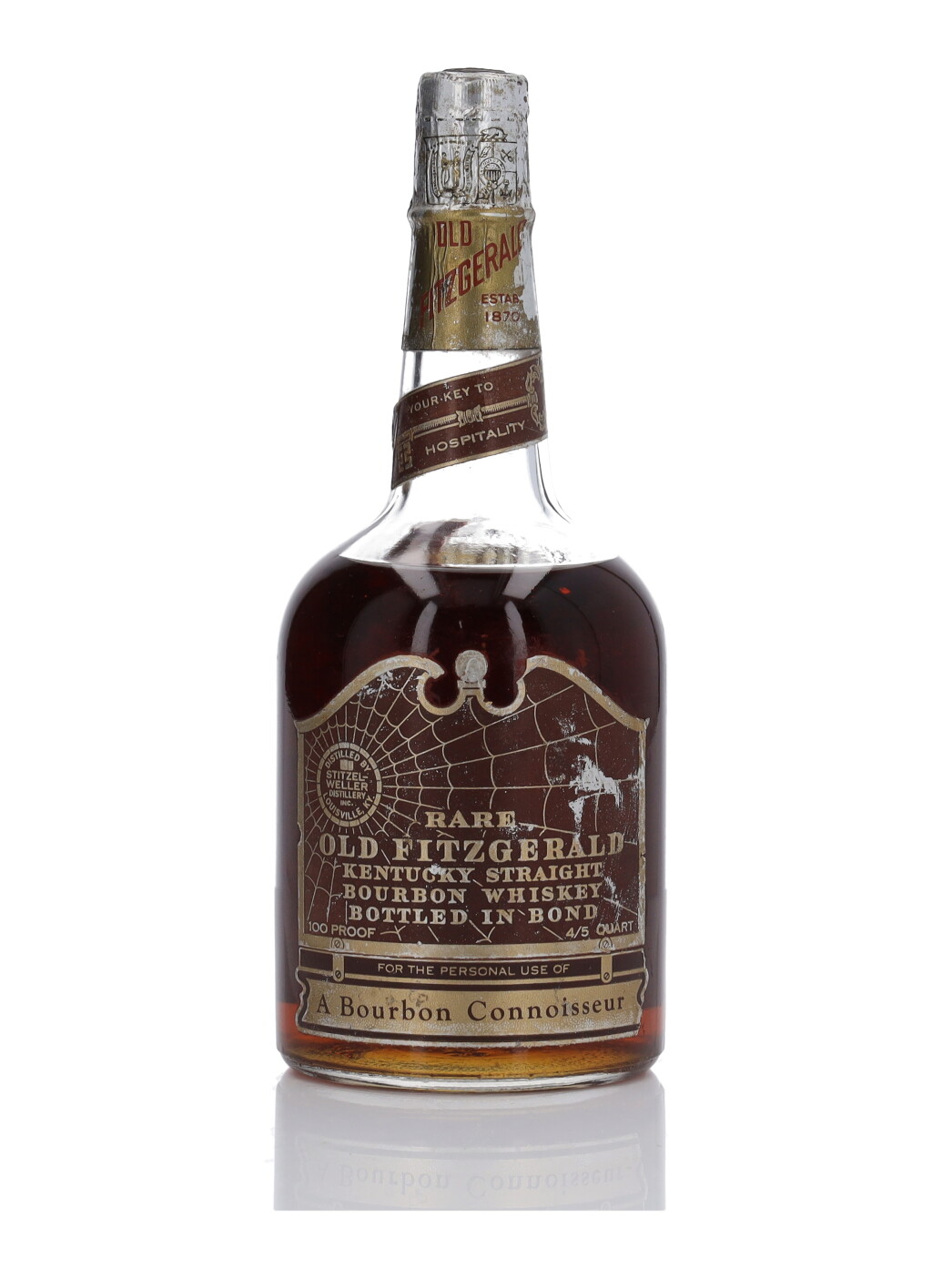 View full screen - View 1 of Lot 1208. Rare Old Fitzgerald Bottled In Bond 100 Proof (1 Bottle 4/5 Quart).