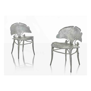 View full screen - View 1 of Lot 150. Pair of "Ginkgo" Chairs.