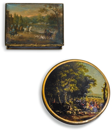 View full screen - View 1 of Lot 133. A GILT-METAL BOÎTE À MINIATURES, FRENCH, LATE 18TH CENTURY.