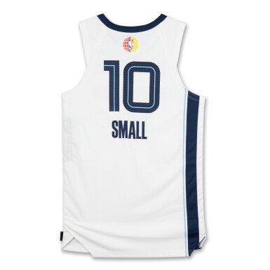 View full screen - View 1 of Lot 47. Javon Small ‘Berlin Game’ Memphis Grizzlies 2025-2026 Game Issued Association Edition Jersey.