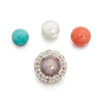 View full screen - View 1 of Lot 104. Diamond and Gem-Set Ring.