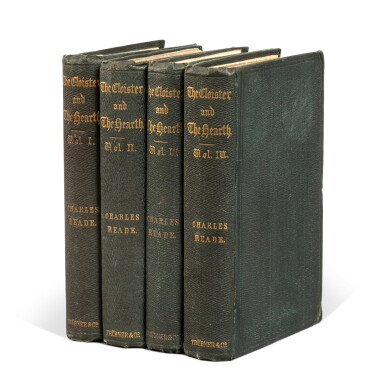View full screen - View 1 of Lot 1060. Reade, Charles | "The Cloister and the Hearth," the first edition of this historical novel.