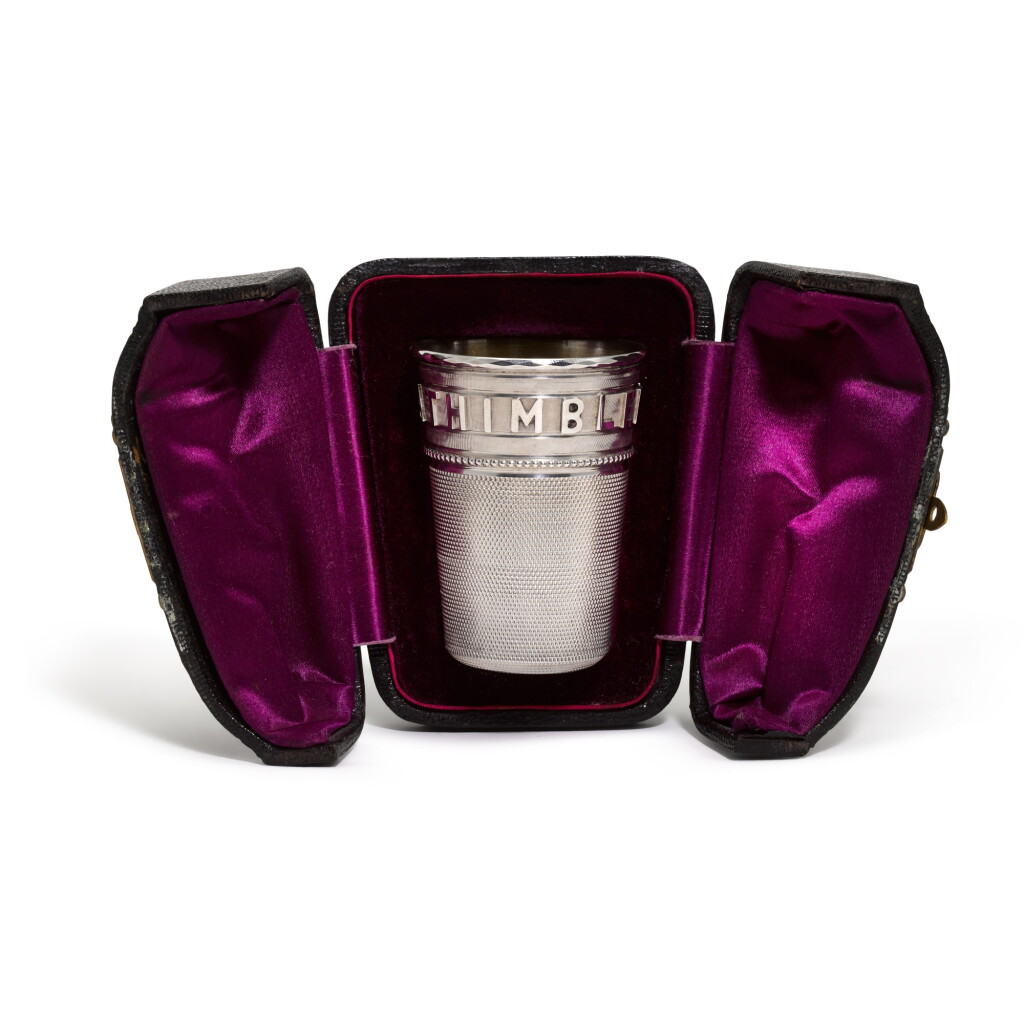 View full screen - View 1 of Lot 93. A novelty Victorian cased silver shot glass, Horton & Allday, Birmingham, 1890.