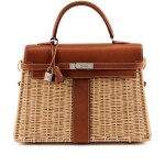 Limited Edition Fauve Barenia and Osier Wicker Picnic Kelly 35 Palladium Hardware, 2017