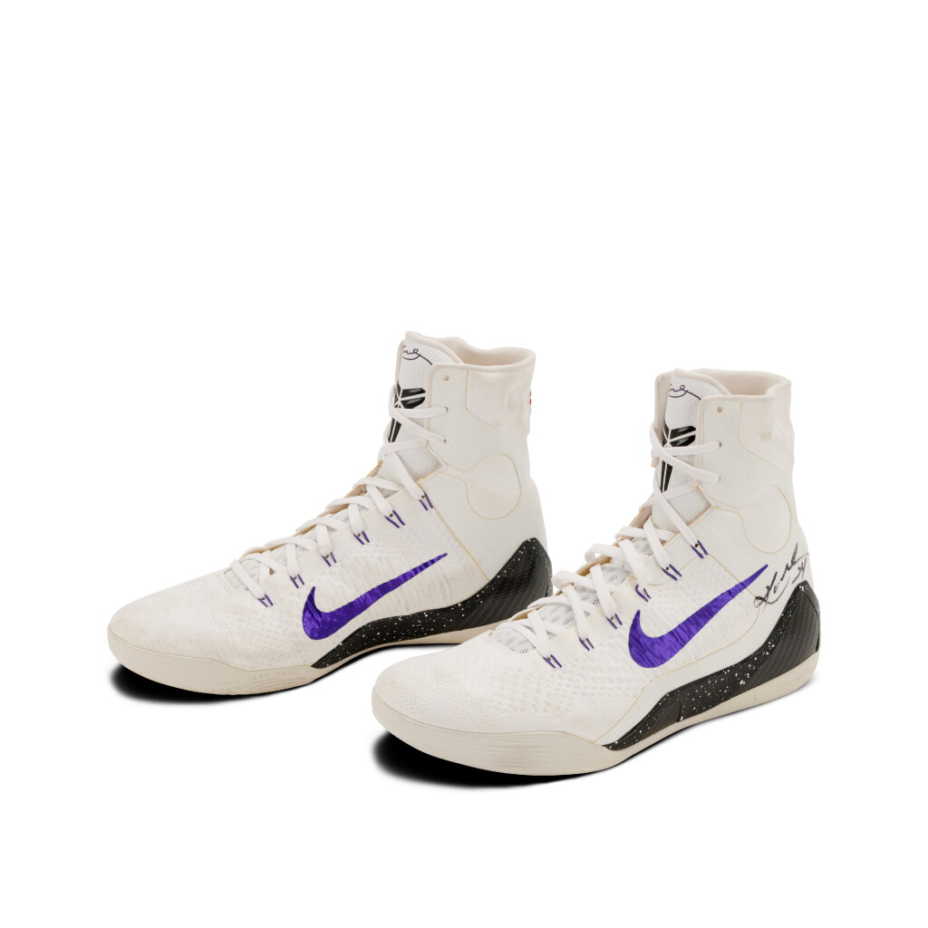 View full screen - View 1 of Lot 22. Kobe Bryant 2014 Los Angeles Lakers Game Worn & Signed Sneakers.