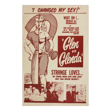 View full screen - View 1 of Lot 88. GLEN OR GLENDA, ALTERNATE TITLE: "I LED 2 LIVES," (SCREEN CLASSICS INC., 1953) .