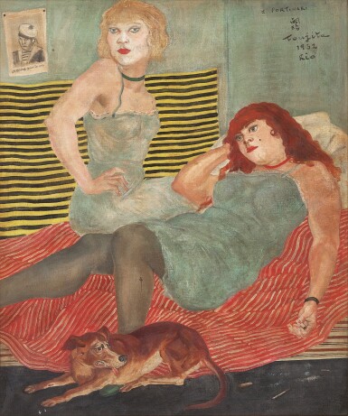 View full screen - View 1 of Lot 727. Léonard Tsuguharu Foujita 藤田嗣治 | Deux femmes au matelot 兩位女子與水手.