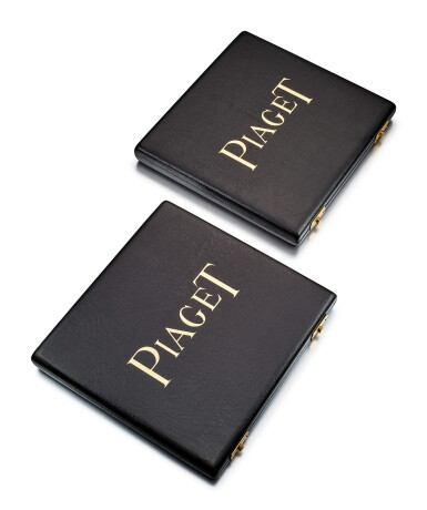 View full screen - View 1 of Lot 8008. PIAGET | A SET OF LEATHER TRAVEL CASES, 1990.
