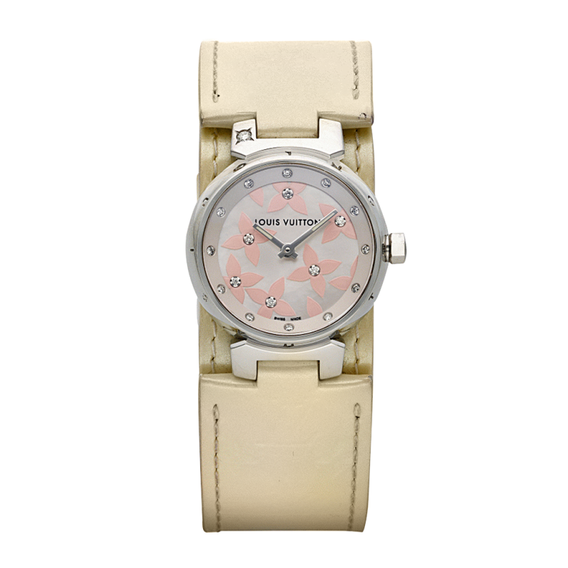 Louis Vuitton Tambour A Stainless Steel Quartz Wristwatch With Mother louis-vuitton-tambour-a-stainless-steel-quartz-wristwatch-with-mother