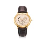 AUDEMARS PIGUET | MILLENARY A YELLOW GOLD DUAL TIME ZONE WRISTWATCH WITH DATE AND POWER RESERVE INDICATION, CIRCA 2000