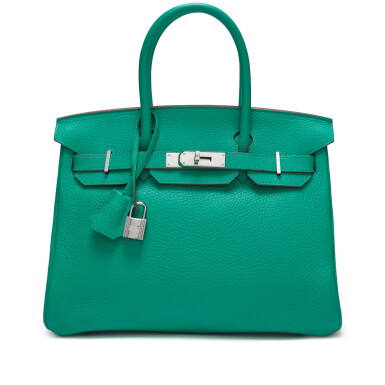 View full screen - View 1 of Lot 69. Vert Menthe Togo Birkin 30 Palladium Hardware, 2013.