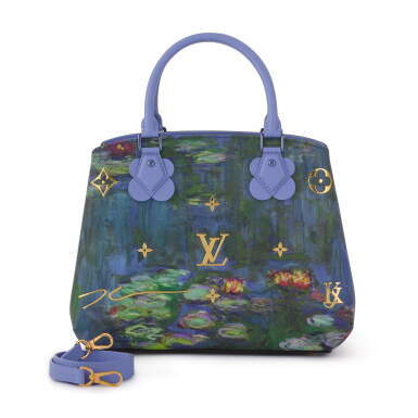 View full screen - View 1 of Lot 38. Periwinkle Calfskin Jeff Koons Masters Water Lilies Monet Montaigne Gold Hardware, 2017.