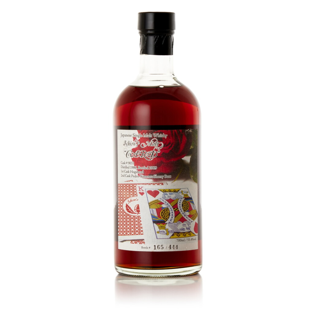 View full screen - View 1 of Lot 6182. 羽生 Hanyu Ichiro's Malt Card Series King of Hearts 55.4 abv 1986 (1 BT70).