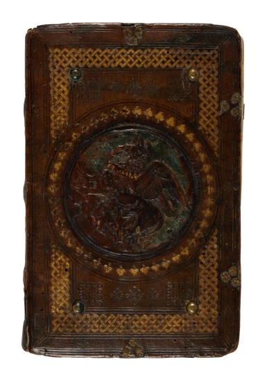 View full screen - View 1 of Lot 20. Bossus, Dialogus de veris et salutaribus animi gaudiis, Florence, 1491, Renaissance plaquette binding.