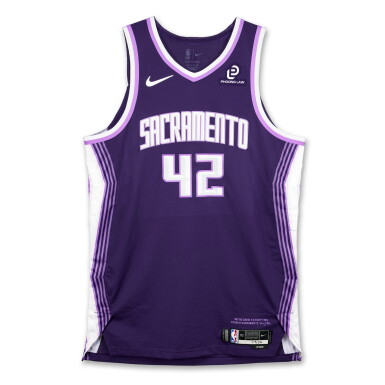 View full screen - View 1 of Lot 4. Maxime Raynaud Sacramento Kings 2025-2026 Game Worn City Edition Jersey | Matched to 2 Games | Double-Double.