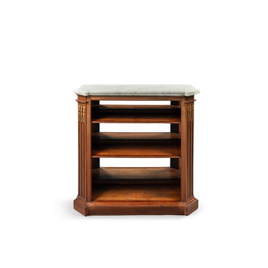 View full screen - View 1 of Lot 163. A Louis XVI gilt-bronze mounted mahogany console, circa 1785.