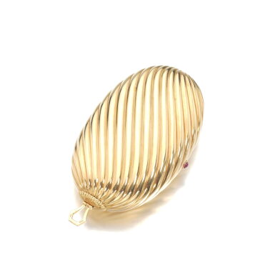 View full screen - View 1 of Lot 713. Gold and ruby evening bag, 'Melone'.