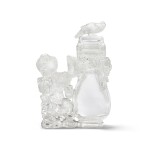 A large carved rock crystal vase and cover, Late Qing dynasty | 清末 水晶雕仙山瑞獸蓋瓶