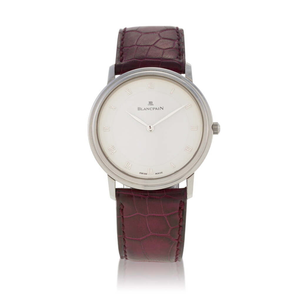 View full screen - View 1 of Lot 249. Villeret, Ref. 0021-3425-55 Platinum wristwatch Circa 1998.