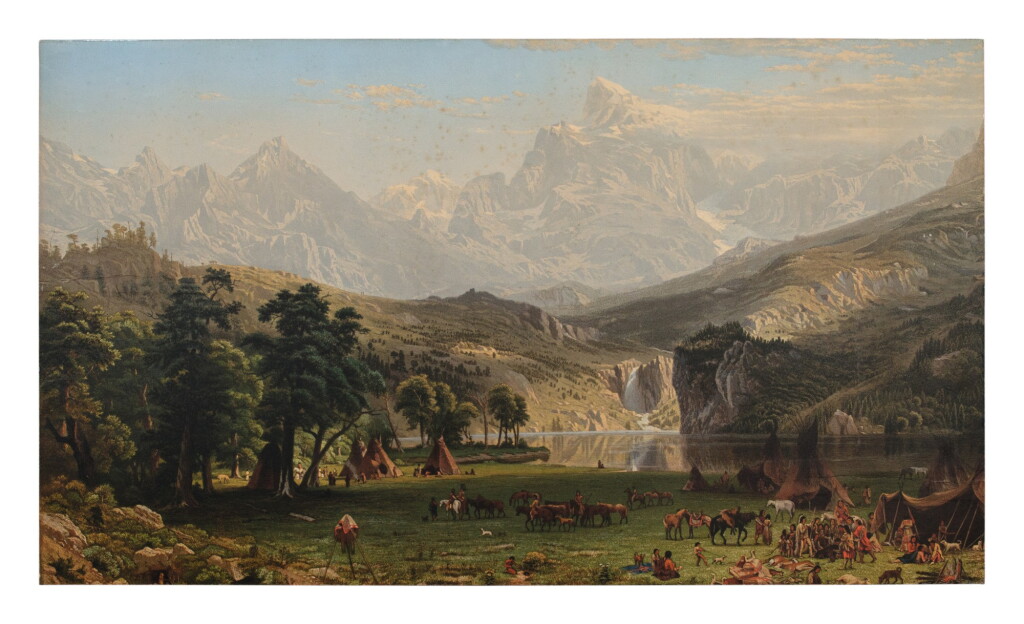 View full screen - View 1 of Lot 8. Bierstadt, Albert | A Western paradise sumptuously depicted.