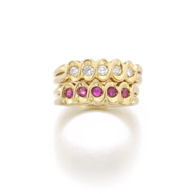 View full screen - View 1 of Lot 529. CARTIER | RUBY AND DIAMOND RING.