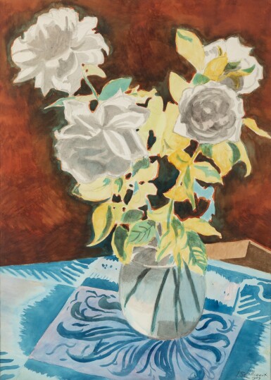 View full screen - View 1 of Lot 254. Les pivoines blanches.
